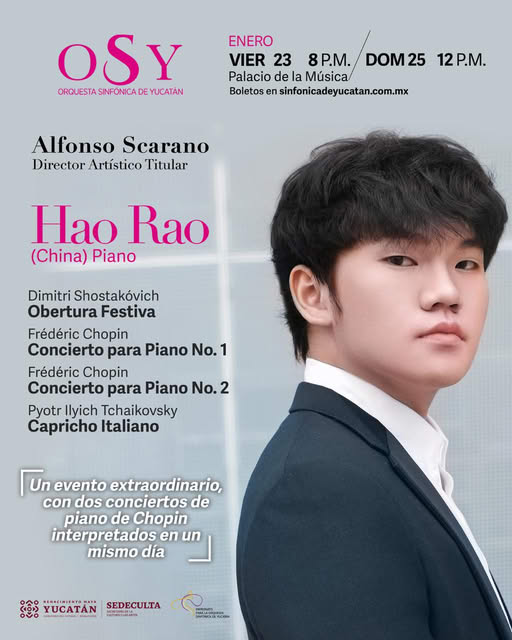 23 January 2026 OSY Chopin Piano Concerto 1 and 2 - Alfonso Scarano